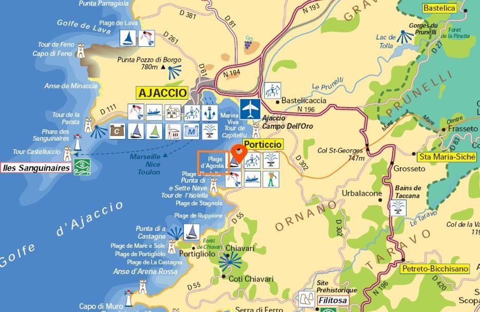 Joli Studio Maisonnette A 100M De La Plage Porticcio  Zewnętrze zdjęcie